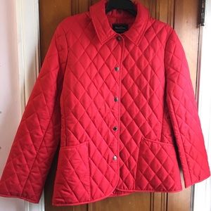 Red lightweight puffer jacket
